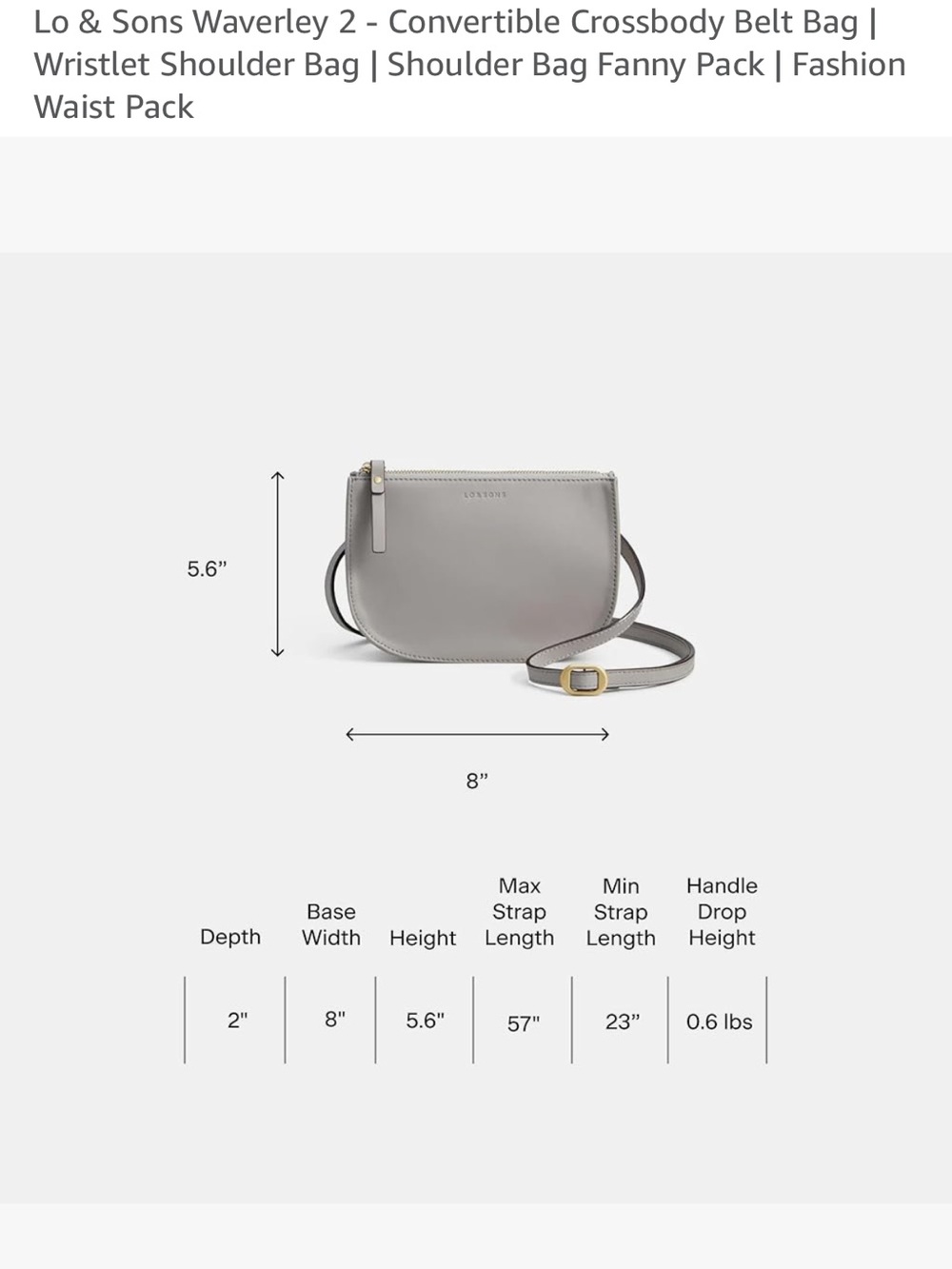 Discontinued color - Lo & Sons Waverly 2 Small Sage Green Saffiano - Picture 6 of 6